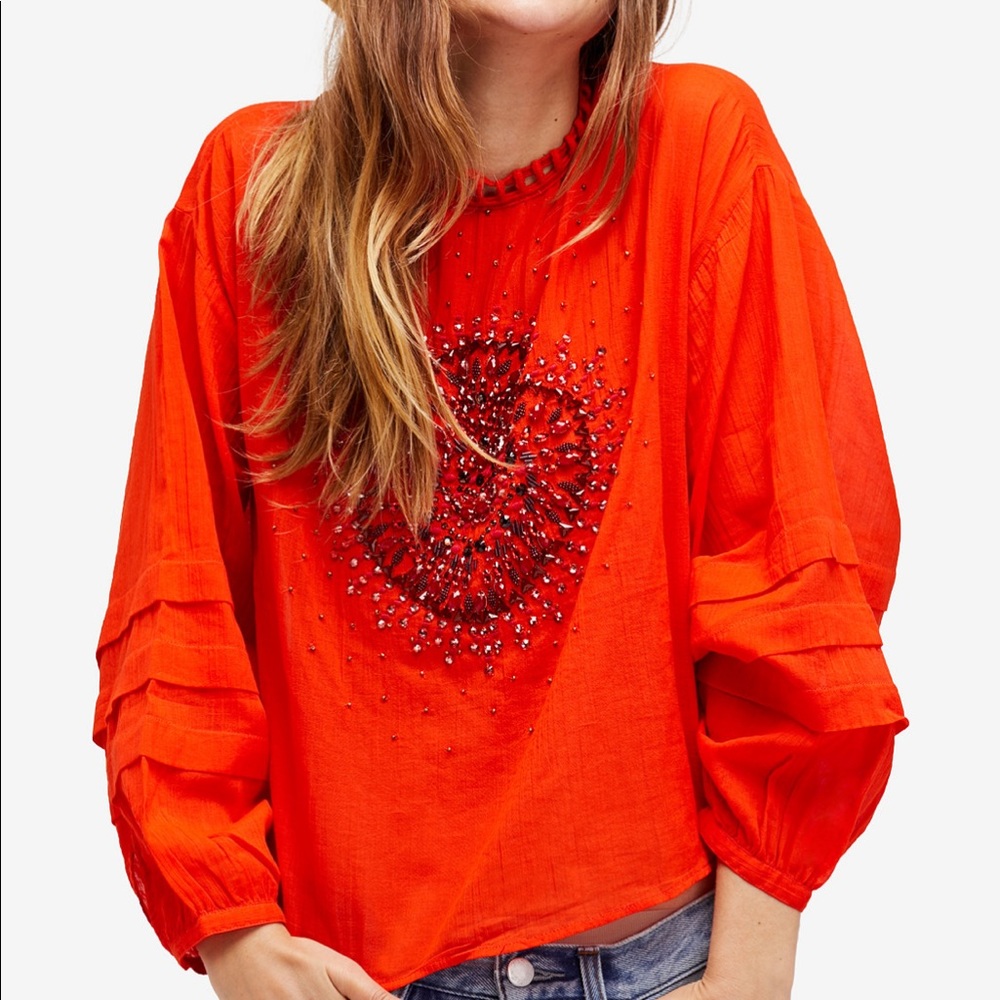 Free people red top.